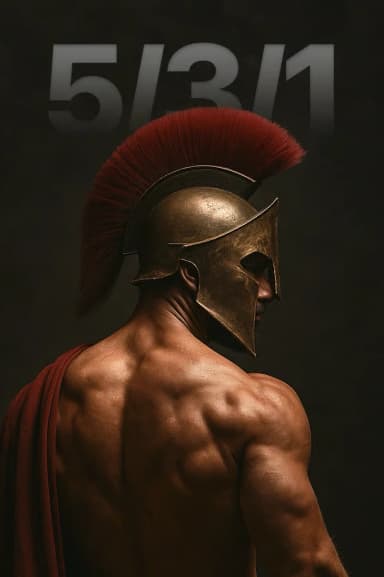 A muscular Spartan soldier with his helmet on viewed from the back.